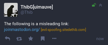 highlighted misleading link